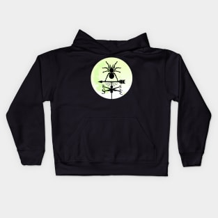 Spider Moon Weathervane Kids Hoodie